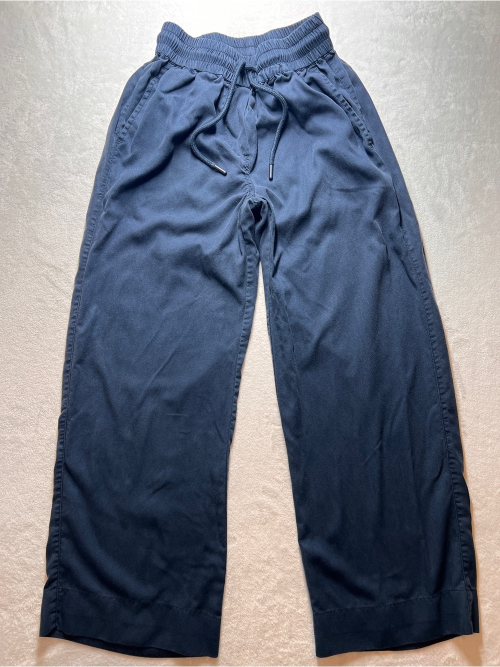 Quince Women’s Vintage Wash Tencel Wide Leg Pants Midnight Blue XS - Picture 1 of 12